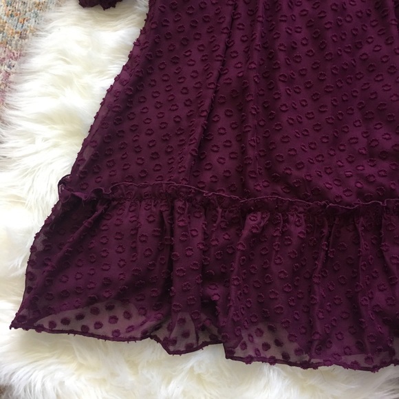 Purple Polka Dot Mini Dress - Picture 5 of 7